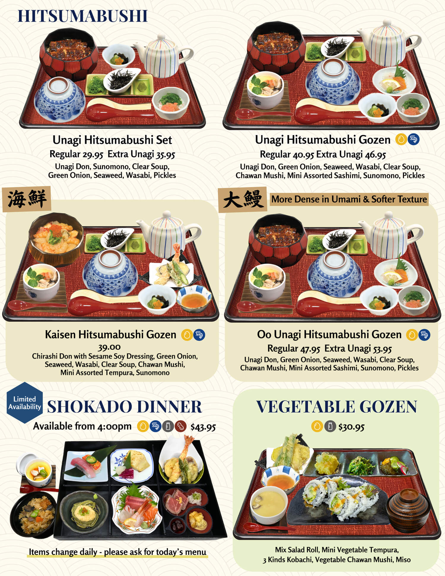 Edokko Nigiri Sushi Menu