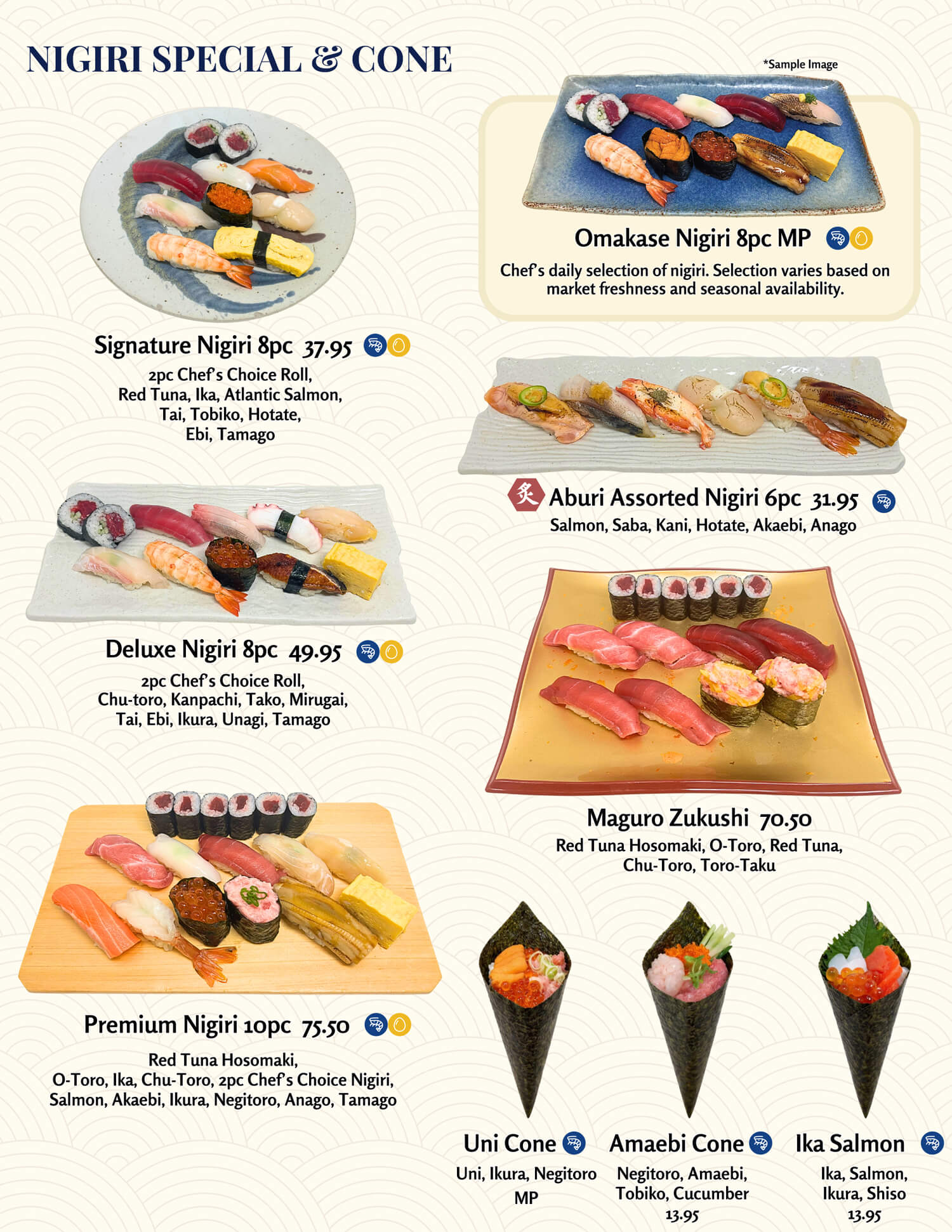 Edokko Nigiri Sushi Menu
