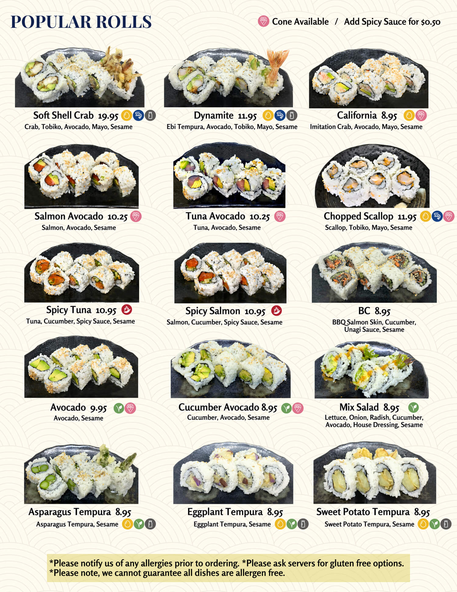 Edokko Nigiri Sushi Menu